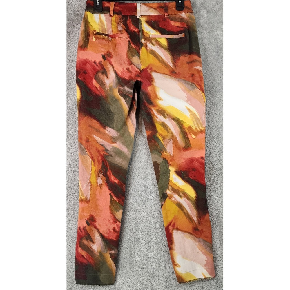 New York & Company 7th Avenue Pants Womens Size 6 Tall Orange Yellow Slim Leg